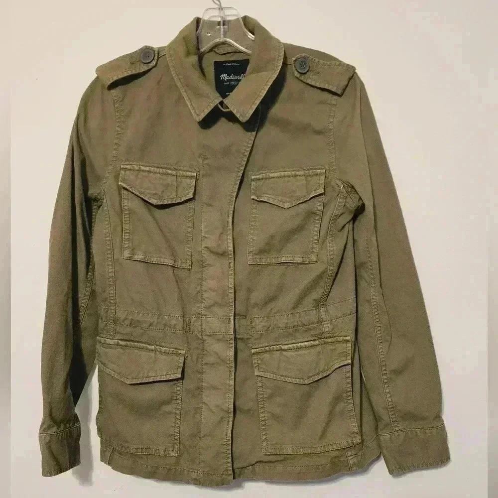 Madewell Military Button-Down Jacket, Size: Small EUC